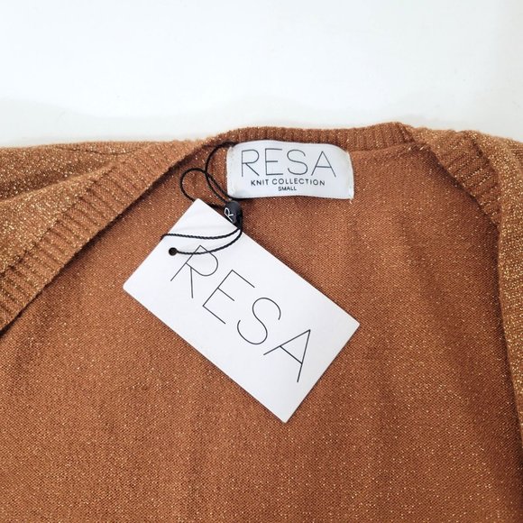 Resa Malia Cardigan Dress or Duster Cinnamon Metallic Copper NWT - Picture 7 of 8
